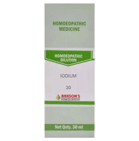 Bakson's Homeopathy Iodium Dilution 30 CH - Classic Derma
