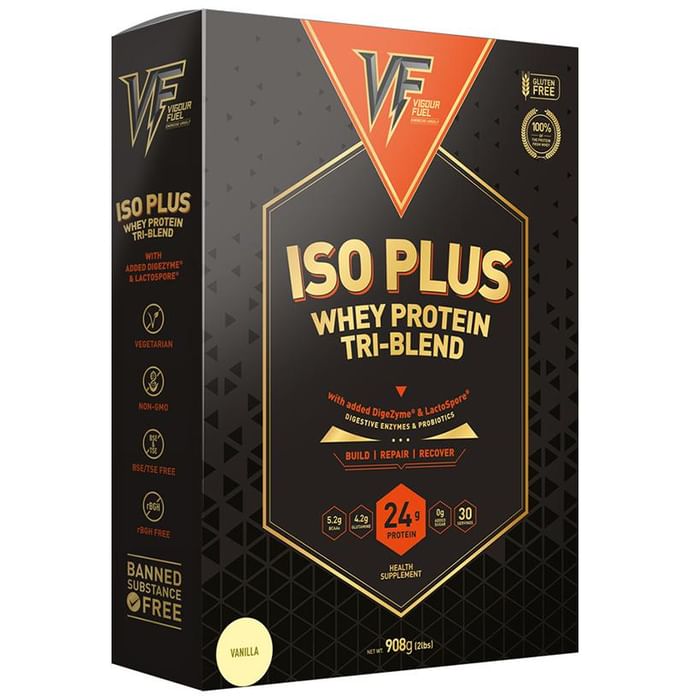 Vigour Fuel Iso Plus Whey Protein Tri-Blend Vanilla - Classic Derma