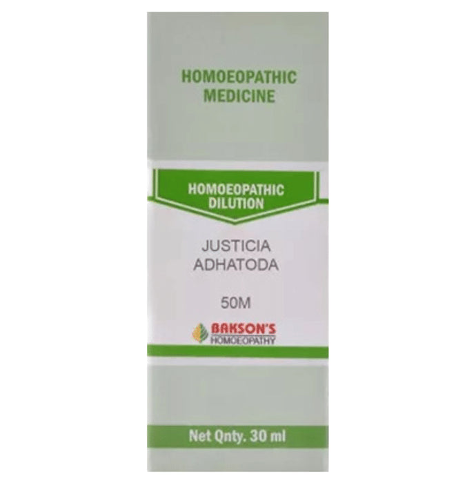 Bakson's Homeopathy Justicia Adhatoda Dilution 50M - Classic Derma