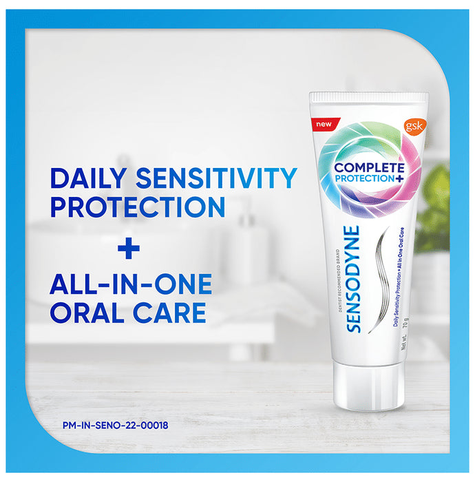 Sensodyne Complete Protection+ | For Sensitivity Protection & All in One Oral Care (70gm Each)