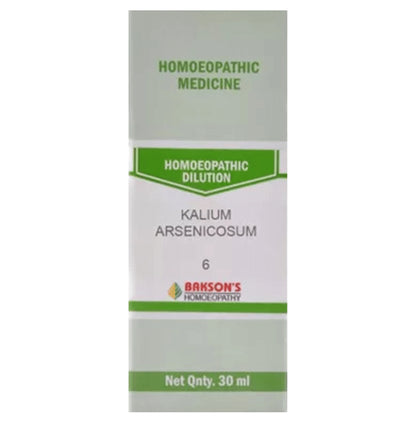 Bakson's Homeopathy Kalium Arsenicosum Dilution 6 CH - Classic Derma