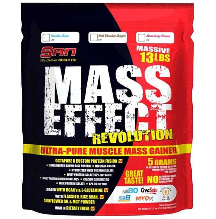 SAN Mass Effect Revolution Mass Gainer Powder Vanilla Bean - Classic Derma