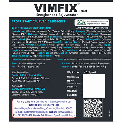 Sandu Vimfix(60 Tablets in Each)