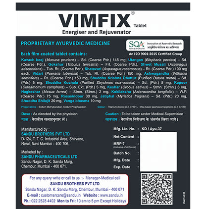 Sandu Vimfix(60 Tablets in Each)