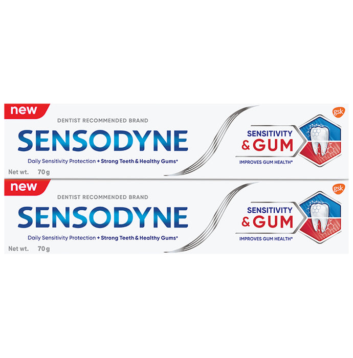 Sensodyne Sensitivity & Gum Toothpaste (70gm Each) - Classic Derma