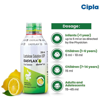 Easylax L Oral Solution Lemon Sugar Free