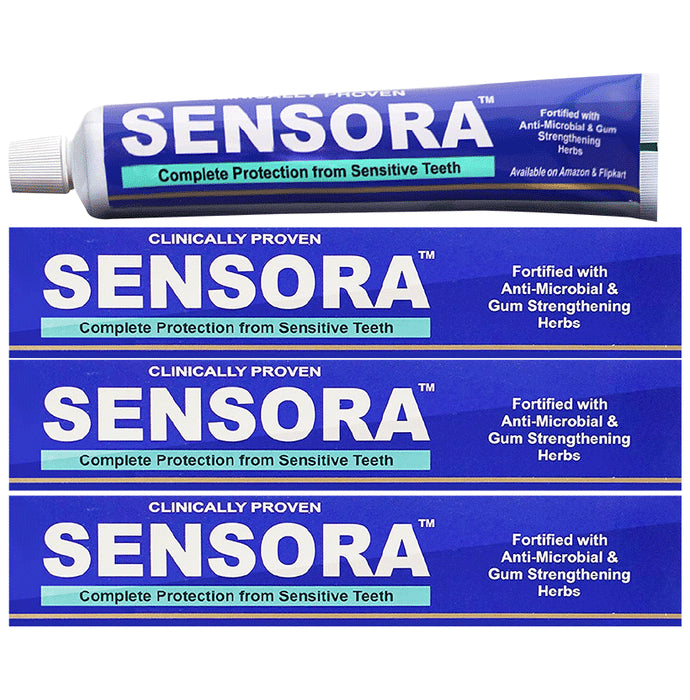 Sensora Herbal Sensitivity Relief Toothpaste (300gm Each) - Classic Derma