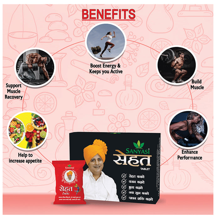 Sanyasi Sehat Tablet (60 Each) | For Weight Management, Appetite & Digestive Health