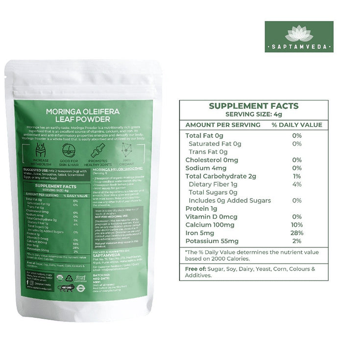 Saptamveda Organic Moringa Powder