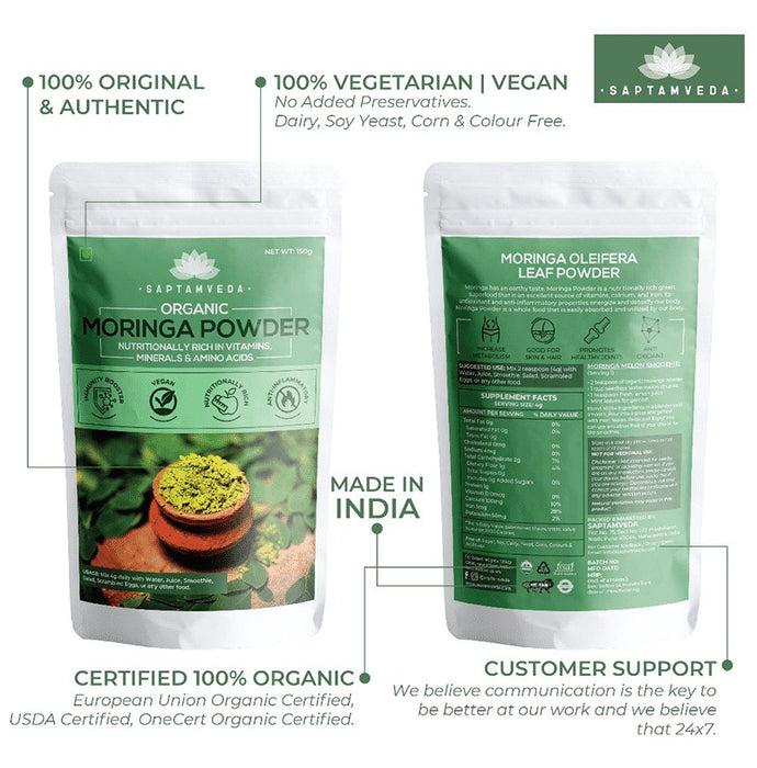 Saptamveda Organic Moringa Powder