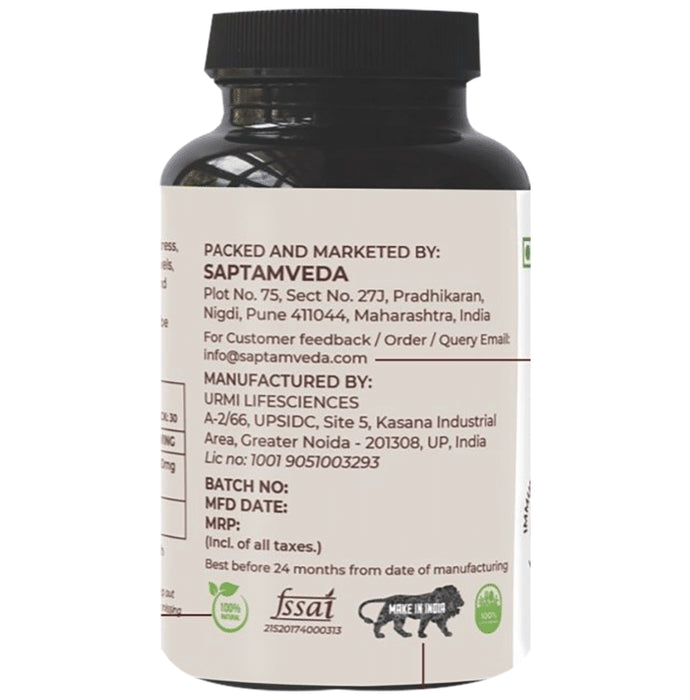 Saptamveda Premium Ashwagandha 5% Withanolides Capsule (60 Each)