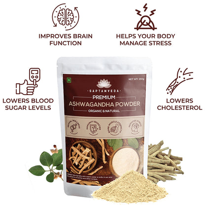 Saptamveda Premium Organic & Natural Ashwagandha Powder