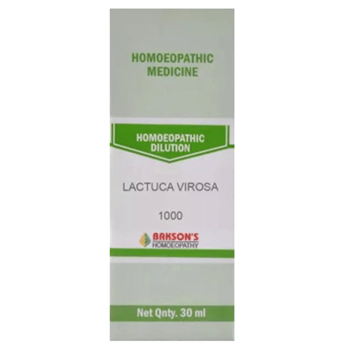 Bakson's Homeopathy Lactuca Virosa Dilution 1000 CH - Classic Derma