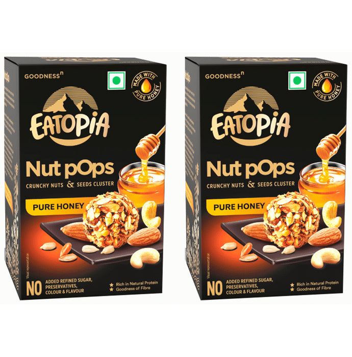 Eatopia Nut Pops Pure Honey (100gm Each) - Classic Derma