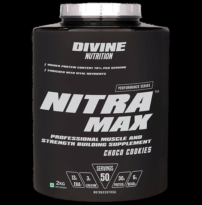 Divine Nutrition Nitra Max Powder Choco Cookies - Classic Derma