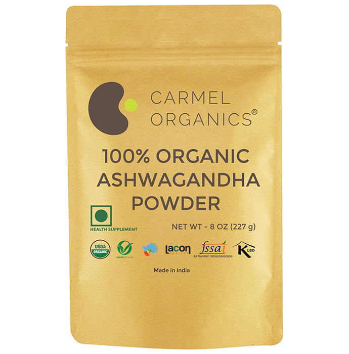 Carmel Organics 100% Organic Ashwagandha Powder - Classic Derma