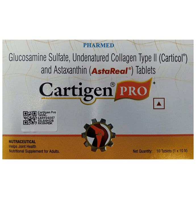 Cartigen Pro Tablet with Glucosamine, Collagen II & Astaxanthin | Bone, Joint & Muscle Care - Classic Derma