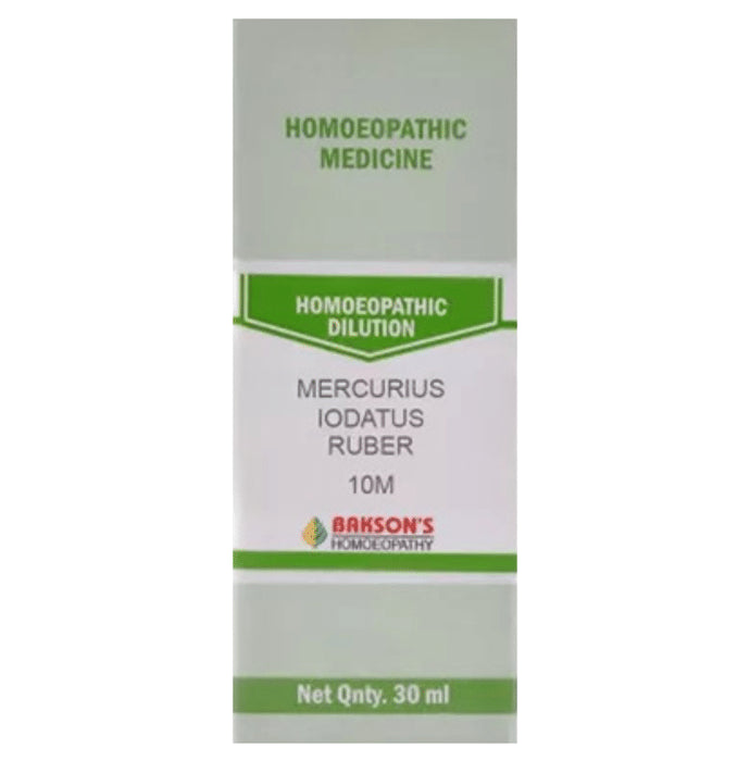 Bakson's Homeopathy Mercurius Iodatus Ruber Dilution 10M - Classic Derma