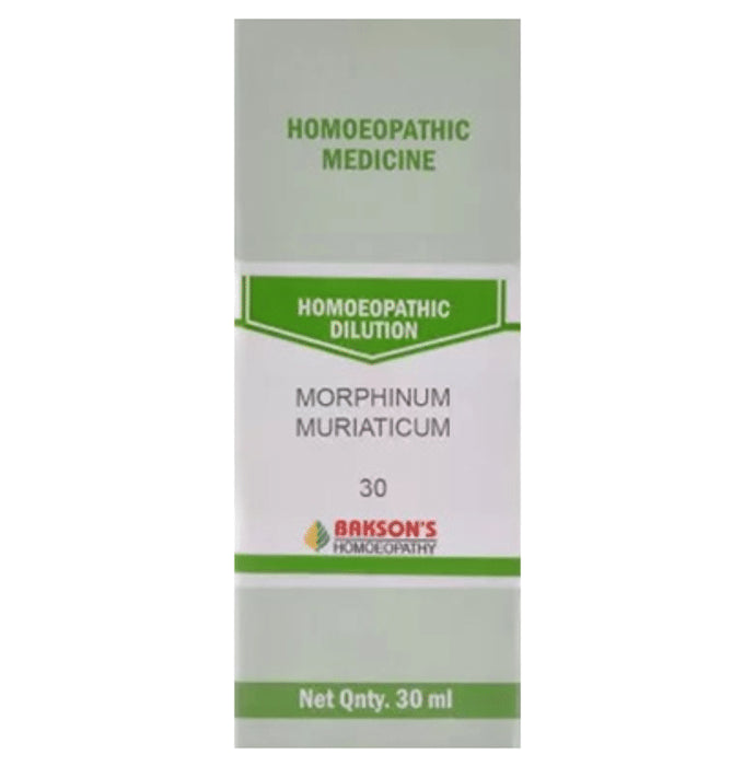 Bakson's Homeopathy Morphinum Muriaticum Dilution 30 - Classic Derma