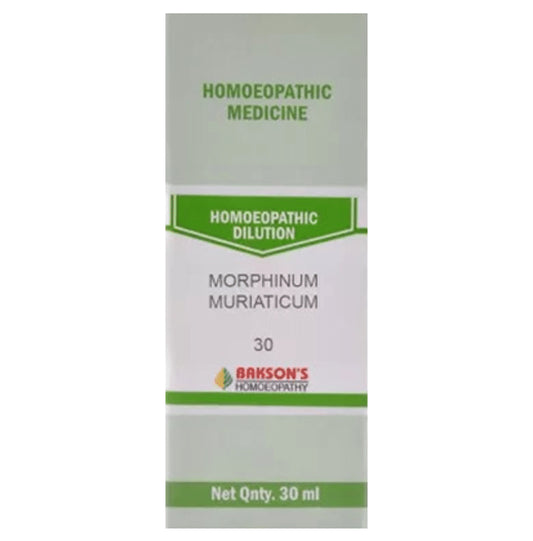 Bakson's Homeopathy Morphinum Muriaticum Dilution 30 - Classic Derma