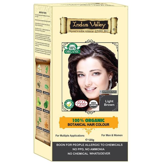 Indus Valley Light Brown Botanical Hair Colour - Classic Derma