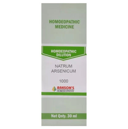 Bakson's Homeopathy Natrum Arsenicum Dilution 1000 CH - Classic Derma