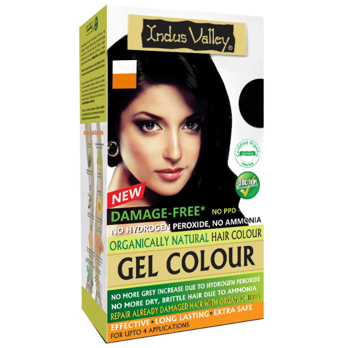 Indus Valley Organically Natural Hair Colour Gel | No Ammonia | Black - Classic Derma
