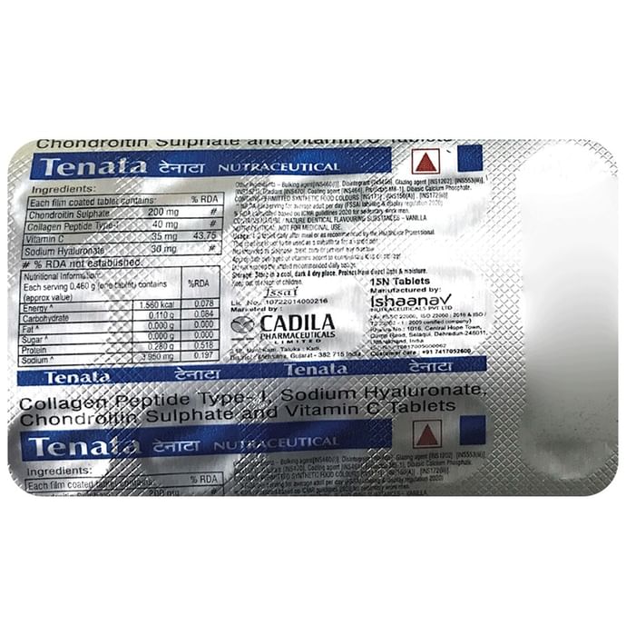 Tenata Tablet with Collagen I & Vitamin C | Supports Cartilage & Joint Health