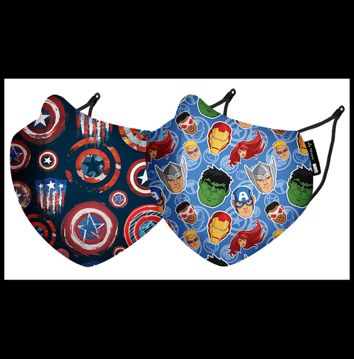 Nirvana Disney Face Covering Mask Small Cap America Badge & Avengers - Classic Derma