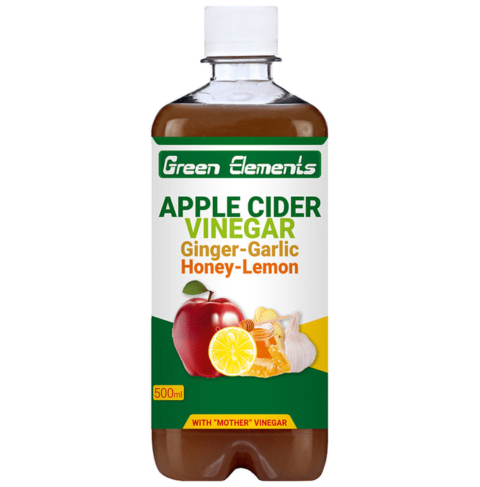 Green Elements Apple Cider Vinegar Ginger-Garlic Honey-Lemon with Mother Vinegar - Classic Derma