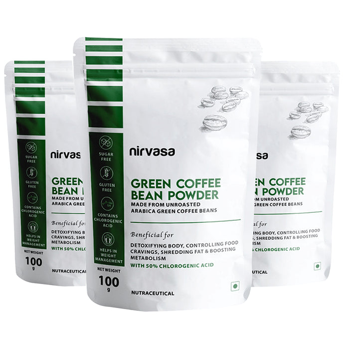 Nirvasa Green Coffee Bean Powder (100gm Each) - Classic Derma