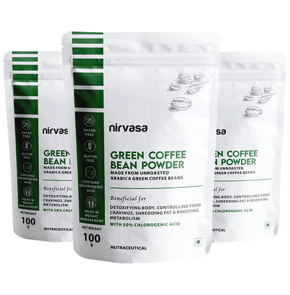 Nirvasa Green Coffee Bean Powder (100gm Each) - Classic Derma