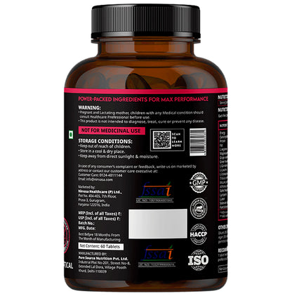 Nirvasa Maximum Strength Testo 7X Tablet (60 Each)