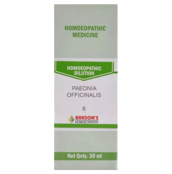 Bakson's Homeopathy Paeonia Officinalis Dilution 6 CH - Classic Derma