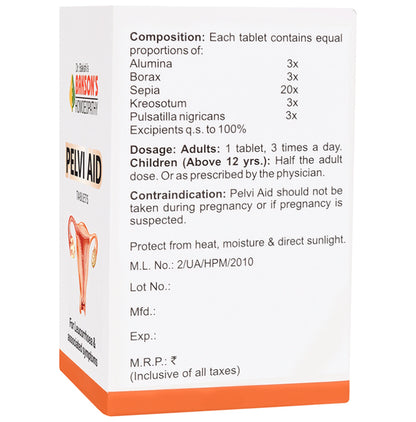 Bakson's Homeopathy Pelvi Aid Tablet
