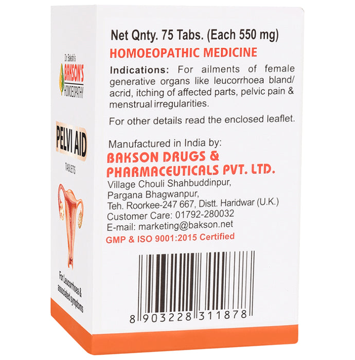 Bakson's Homeopathy Pelvi Aid Tablet