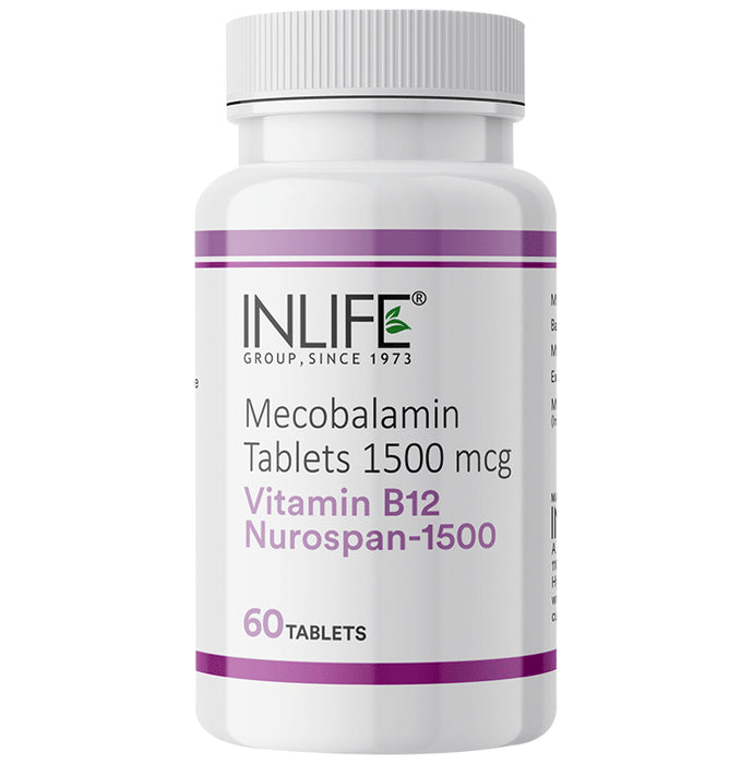 Inlife 1500mcg Vitamin B12 Methylcobalamin Tablet - Classic Derma