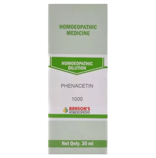 Bakson's Homeopathy Phenacetin Dilution 1000 CH - Classic Derma