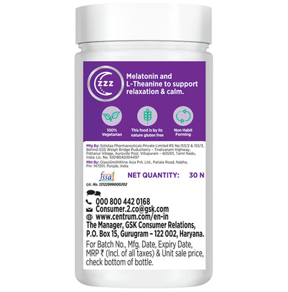 Centrum Sleep & Refresh with L Theanine & Melatonin | Flavour Gummy Strawberry