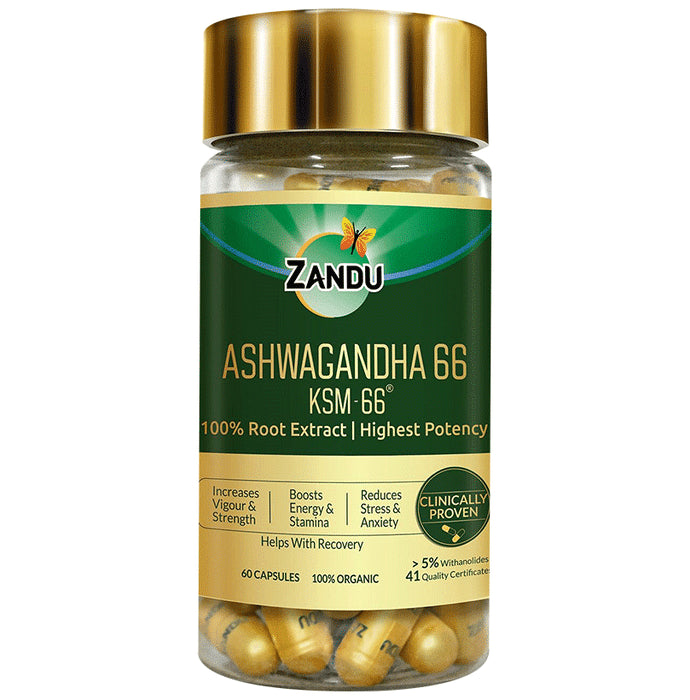 Zandu Ashwagandha 66 Capsule - Classic Derma