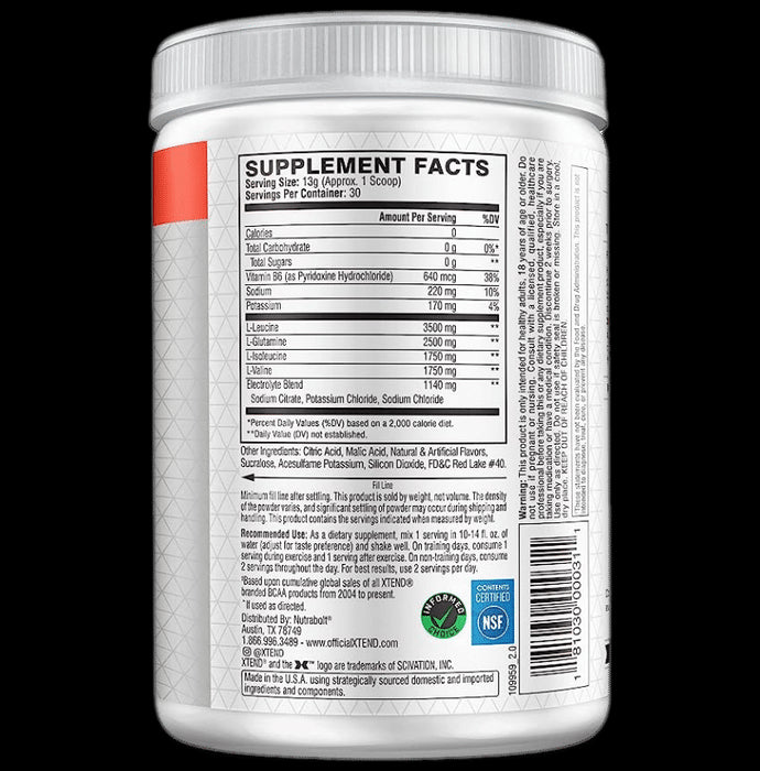 Scivation Xtend The Original 7G BCCA Pre-Workout Powder Powder Strawberry Kiwi