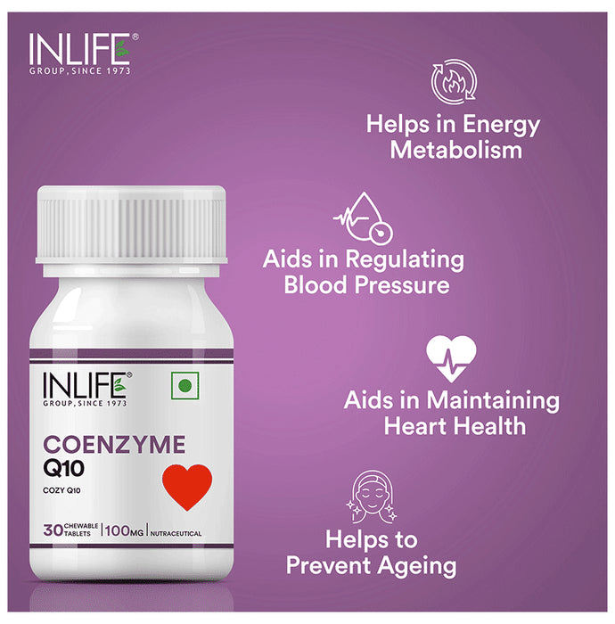Inlife Coenzyme Q10 for Heart Health | Chewable Tablet