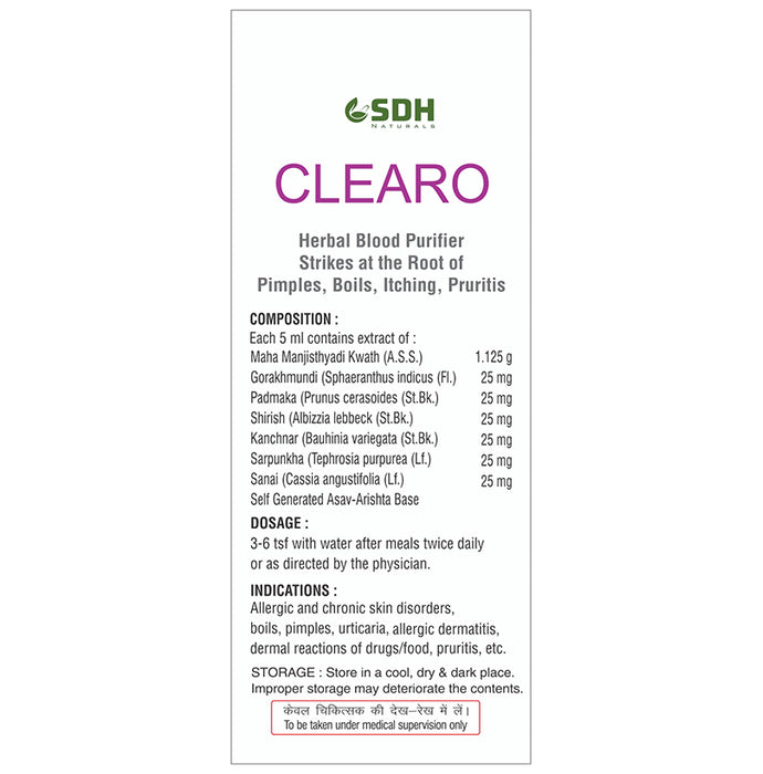 SDH Naturals Clearo Blood Purifier Syrup
