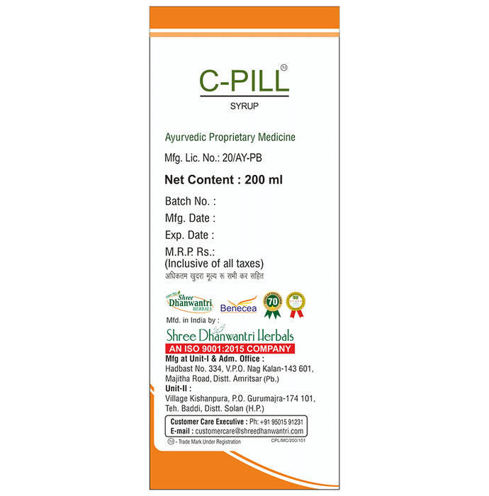 SDH Naturals C-Pill Syrup