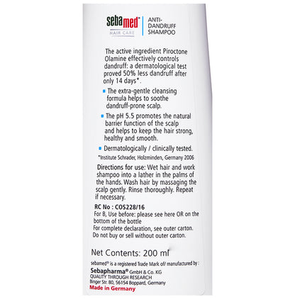 Sebamed Anti Dandruff | Hair Care Shampoo | For Oily Hair & Dandruff Prone Scalp
