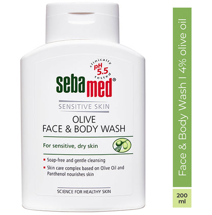 Sebamed Olive Face & Body Wash with Panthenol | For Sensitive & Dry Skin
