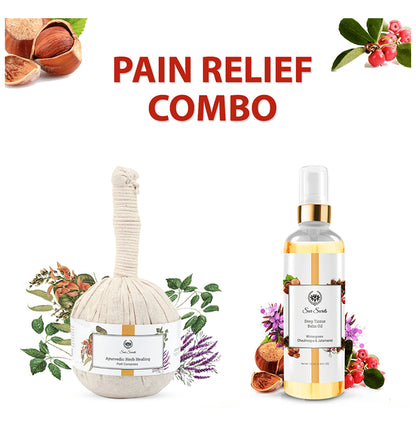 Seer Secrets Combo Pack of Ayurvedic Herb Healing Potli Compress 160gm & Deep Tissue Balm Oil 100ml