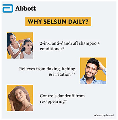 Selsun Daily Anti Dandruff Shampoo for Dry Scalp (120ml Each)