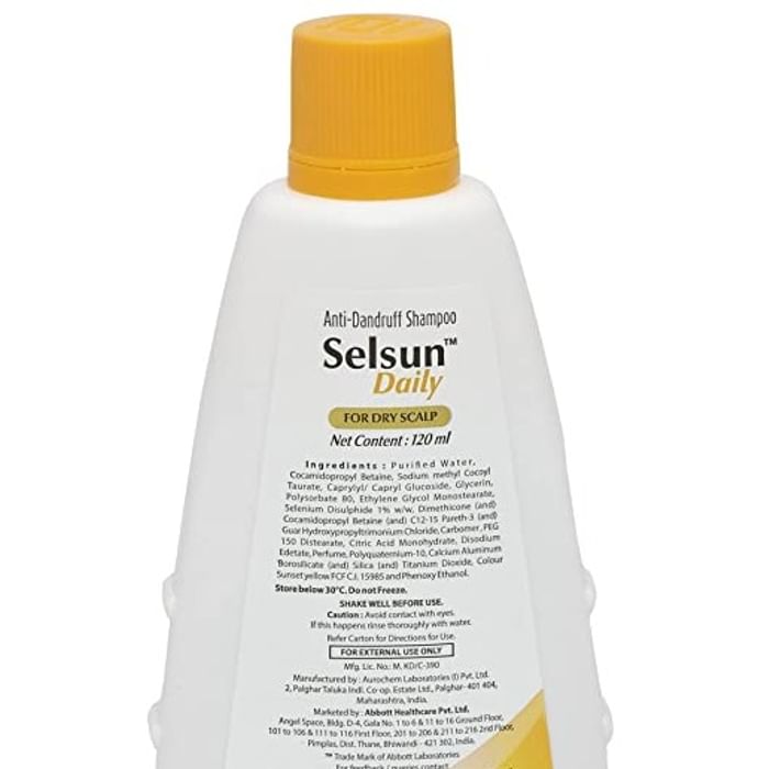 Selsun Daily Anti Dandruff Shampoo for Dry Scalp (120ml Each)