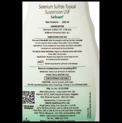 Selsun Suspension Anti Dandruff Shampoo | Hair Care